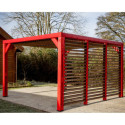 Pergola THERMAUVENT 10,67m² toiture et paroi avec ventelles HABRITA