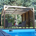 Pergola THERMAUVENT 10,67m² toiture et paroi avec ventelles HABRITA