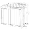 Coffre de jardin en résine brossée Brossium 1150L - Keter 