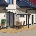 Toit de terrasse en aluminium gris 3x3,05m Olympia - PALRAM