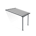 Toit de terrasse en aluminium gris 3x3,05m Olympia - PALRAM