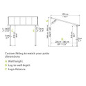 Toit de terrasse en aluminium blanc 3x4,25m Olympia - PALRAM