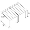 Toit de terrasse en aluminium gris 3x6,10m Olympia - PALRAM