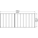 Toit de terrasse en aluminium gris 3x7,30m Olympia - PALRAM