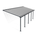 Toit de terrasse en aluminium gris 3x8,51m Olympia - PALRAM