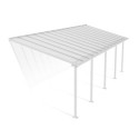 Toit de terrasse en aluminium blanc 3x8,51m Olympia - PALRAM