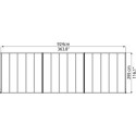 Toit de terrasse en aluminium gris 3x9,15m Olympia - PALRAM