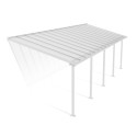 Toit de terrasse en aluminium blanc 3x9,15m Olympia - PALRAM