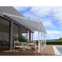 Toit de terrasse en aluminium blanc 3x9,71m Olympia - PALRAM