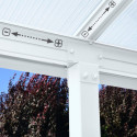Toit de terrasse en aluminium blanc 3x9,71m Olympia - PALRAM