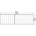 Toit de terrasse en aluminium blanc 3x9,71m Olympia - PALRAM