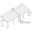 Toit de terrasse en aluminium blanc 3x9,71m Olympia - PALRAM