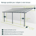 Toit de terrasse en aluminium blanc 3x9,71m Olympia - PALRAM