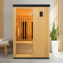 Sauna infrarouge chauffages carbone et full spectrum Vertical Black 2100W 2 places - SNÖ