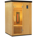 Sauna infrarouge chauffages carbone et full spectrum Vertical Black 2100W 2 places - SNÖ