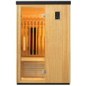 Sauna infrarouge chauffages carbone et full spectrum Vertical Black 2100W 2 places - SNÖ
