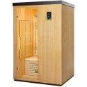 Sauna infrarouge chauffages carbone et full spectrum Vertical Black 2100W 2 places - SNÖ