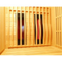 Sauna infrarouge chauffages carbone et full spectrum Vertical Black 2100W 2 places - SNÖ