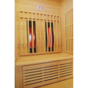 Sauna infrarouge chauffages carbone et full spectrum Vertical Black 2100W 2 places - SNÖ