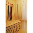 Sauna infrarouge chauffages carbone et full spectrum Vertical Black 2100W 2 places - SNÖ