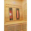 Sauna infrarouge chauffages carbone et full spectrum Vertical Black 2100W 2 places - SNÖ