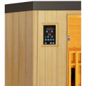 Sauna d'angle infrarouge chauffages carbone et full spectrum Vertical Black 2000W 2-3 places - SNÖ