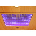 Sauna d'angle infrarouge chauffages carbone et full spectrum Vertical Black 2000W 2-3 places - SNÖ