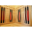 Sauna d'angle infrarouge chauffages carbone et full spectrum Vertical Black 2000W 2-3 places - SNÖ