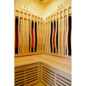 Sauna d'angle infrarouge chauffages carbone et full spectrum Vertical Black 2000W 2-3 places - SNÖ