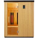 Sauna infrarouge chauffages carbone et full spectrum Vertical Black 2450W 3 places - SNÖ