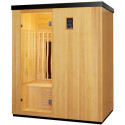 Sauna infrarouge chauffages carbone et full spectrum Vertical Black 2450W 3 places - SNÖ