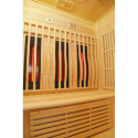 Sauna infrarouge chauffages carbone et full spectrum Vertical Black 2450W 3 places - SNÖ