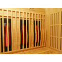Sauna infrarouge chauffages carbone et full spectrum Vertical Black 2450W 3 places - SNÖ