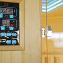Sauna infrarouge chauffages carbone et full spectrum Vertical Black 2450W 3 places - SNÖ