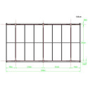 Carport en aluminium blanc 3x5,76m et polycarbonate 6mm X-METAL