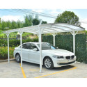 Carport en aluminium blanc 3x5,76m et polycarbonate 6mm X-METAL