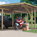 Carport double Eco2 + toit PVC 38,25m² + 2 arcs d’entrée - Karibu