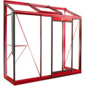 Serre adossée Miccolo 1,85m² en aluminium laqué et verre de sécurité 4mm – ACD  