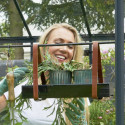 Jardinière déplaçable suspendue en aluminium laqué noir 360mm – Juliana