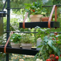 Jardinière déplaçable suspendue en aluminium laqué noir 360mm – Juliana