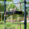 Jardinière déplaçable suspendue en aluminium laqué noir 360mm – Juliana