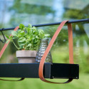 Jardinière déplaçable suspendue en aluminium laqué noir 360mm – Juliana