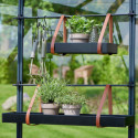 Jardinière déplaçable suspendue en aluminium laqué noir 760mm – Juliana