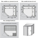 Sauna traditionnel d'angle FIONA 1 - 68mm - 3 à 4 places - KARIBU