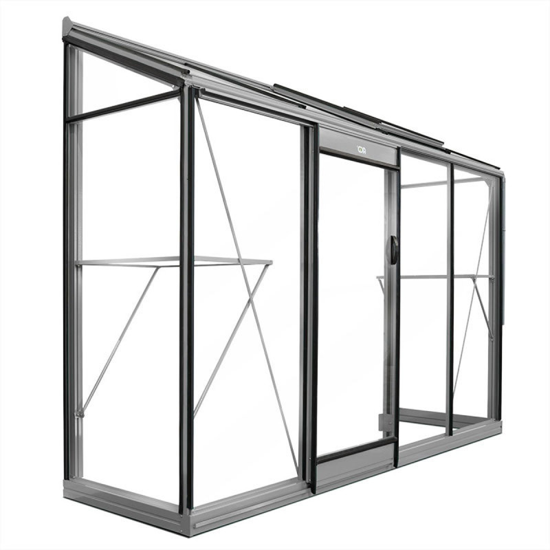 Serre adossée Miccolo 2,46m² en aluminium et verre de sécurité 4mm – ACD