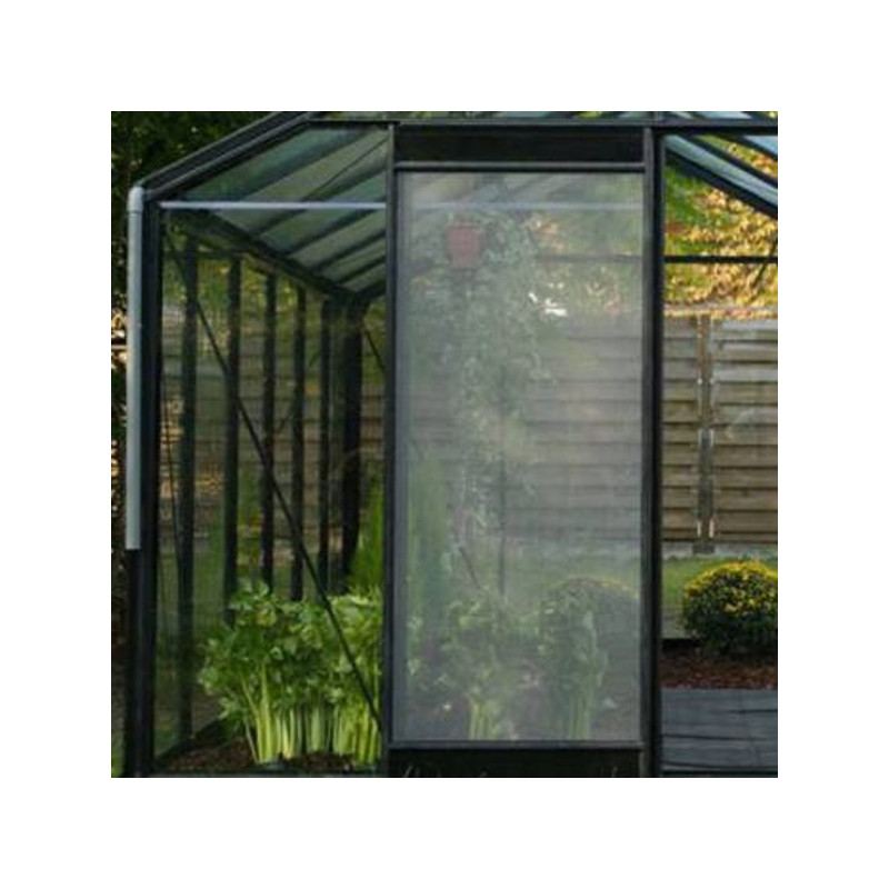 Porte moustiquaire avec cadre en aluminium brut pour serre Prestige-ACD