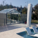 Serre de jardin R305H 11,35m² en aluminium et verre trempé ALULINE – ACD