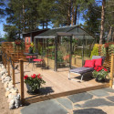 Serre de jardin R204H 6,91m² en aluminium et verre trempé ALULINE – ACD