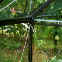 Serre de jardin 3,9m² noire en verre trempé Qube - Halls