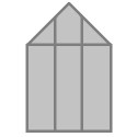 Serre de jardin 5,1m² noire en verre trempé Qube - Halls